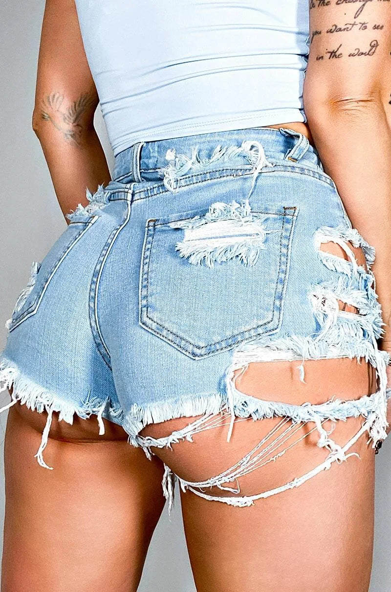 Shorts Vaqueros Rotos — Chic Playa Verano Mujer 2026