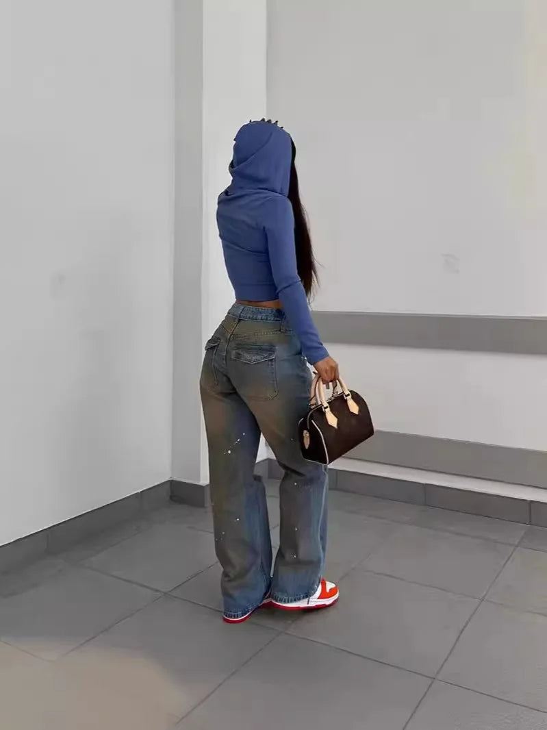 Jeans Slim Fit Azul Oscuro — Premium Clásico Mujer