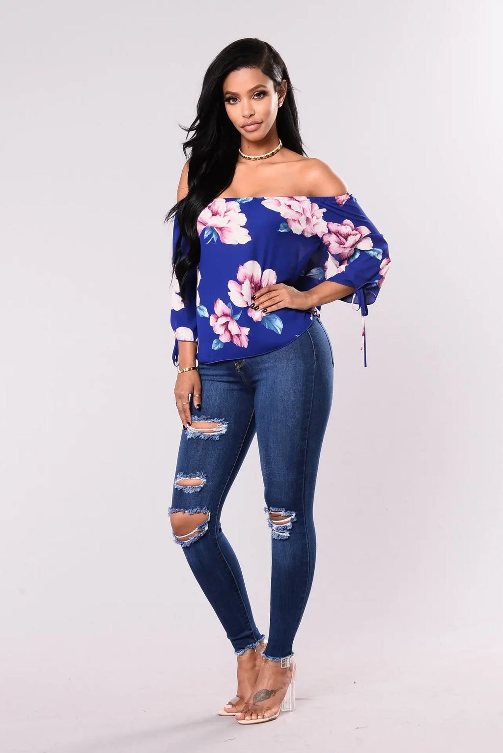 Jeans Skinny Rotos Slim — Leggings Denim Elásticos Mujer