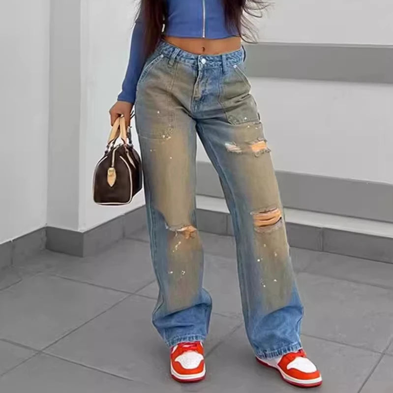 Jeans Slim Fit Azul Oscuro — Premium Clásico Mujer