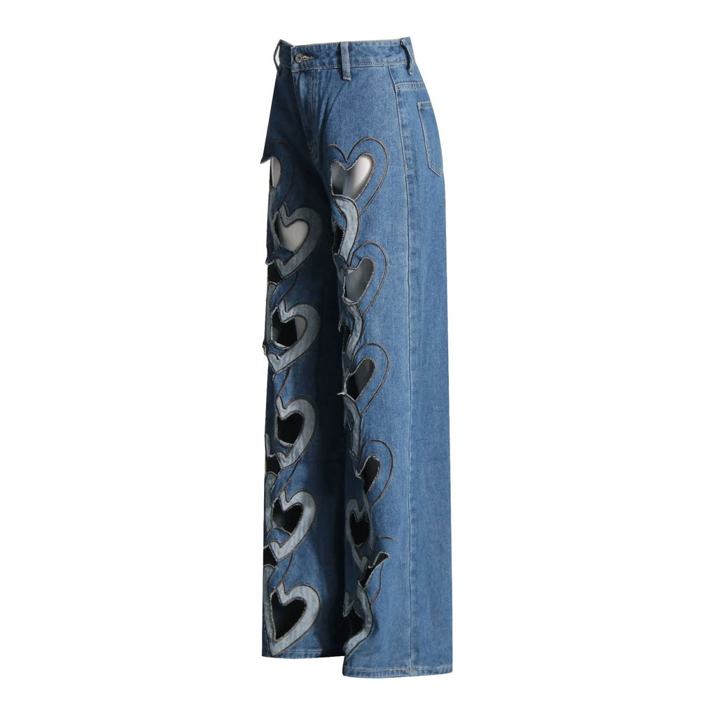 Jeans Acampanados Flare Cintura Alta — Retro 70s Mujer