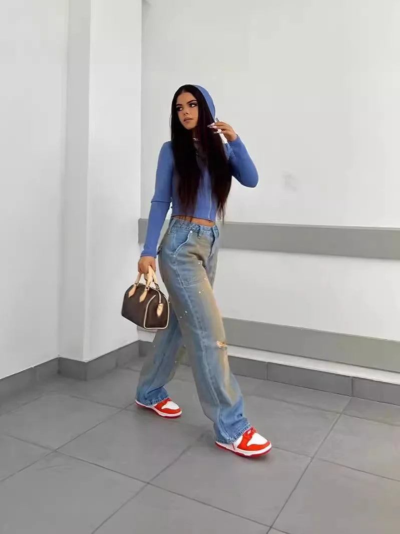 Jeans Slim Fit Azul Oscuro — Premium Clásico Mujer
