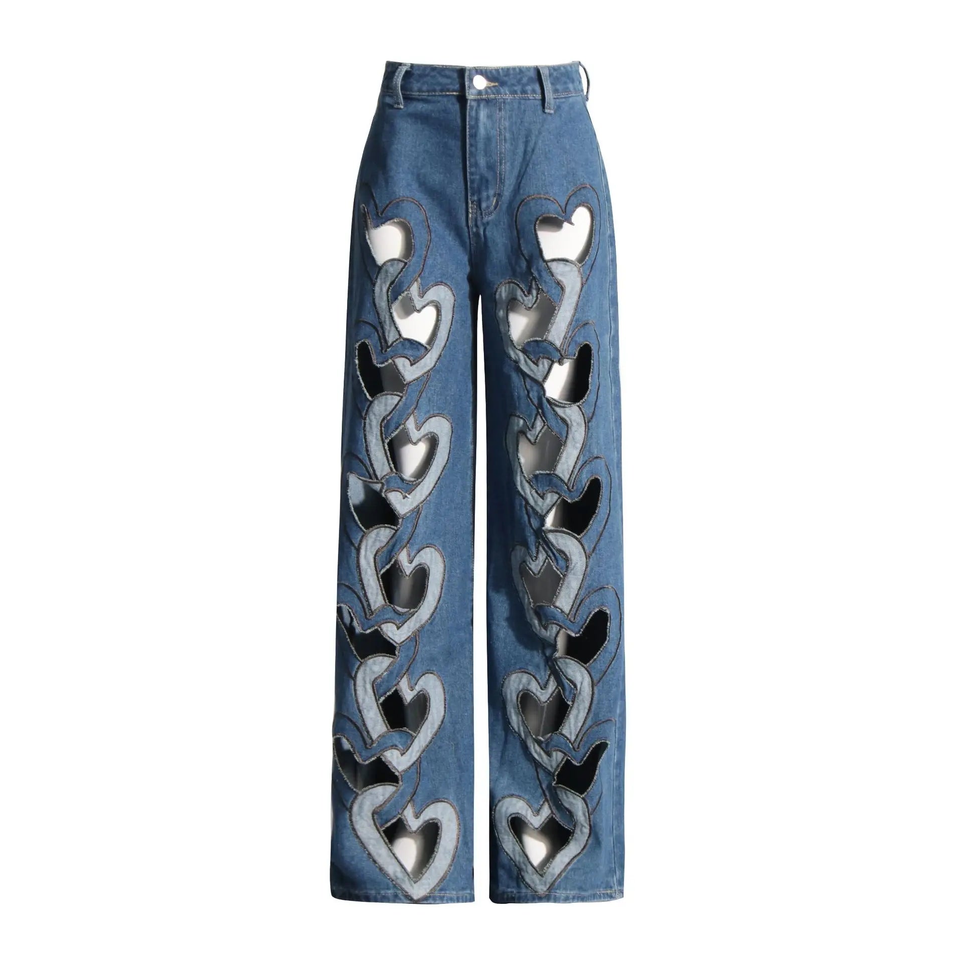 Jeans Acampanados Flare Cintura Alta — Retro 70s Mujer