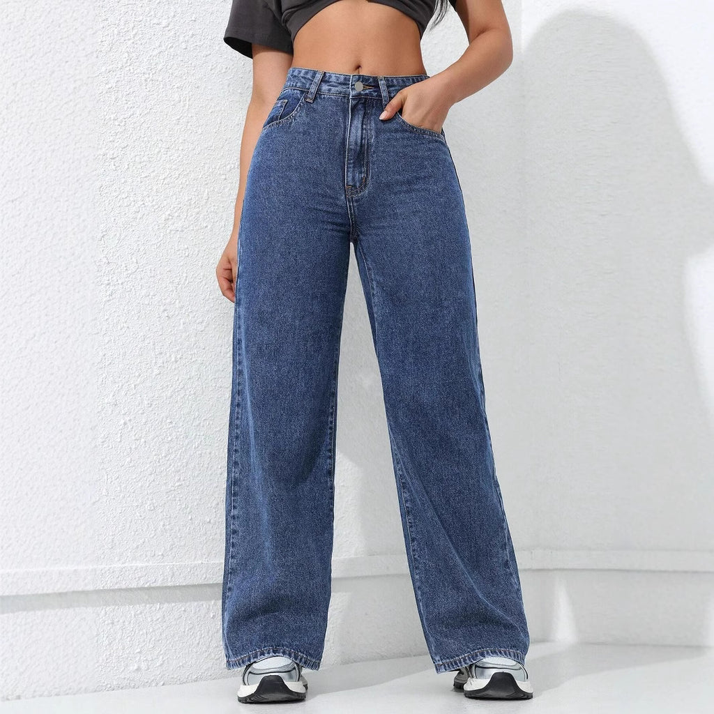 Jeans Wide Leg Americanos — Lavado Suelto Estilizador Mujer 2026
