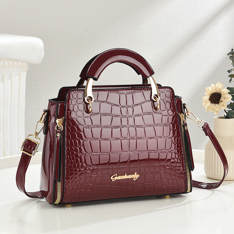 Bolso Estampado Piedra Cuadrado - Bandolera Hombro Elegante 2025