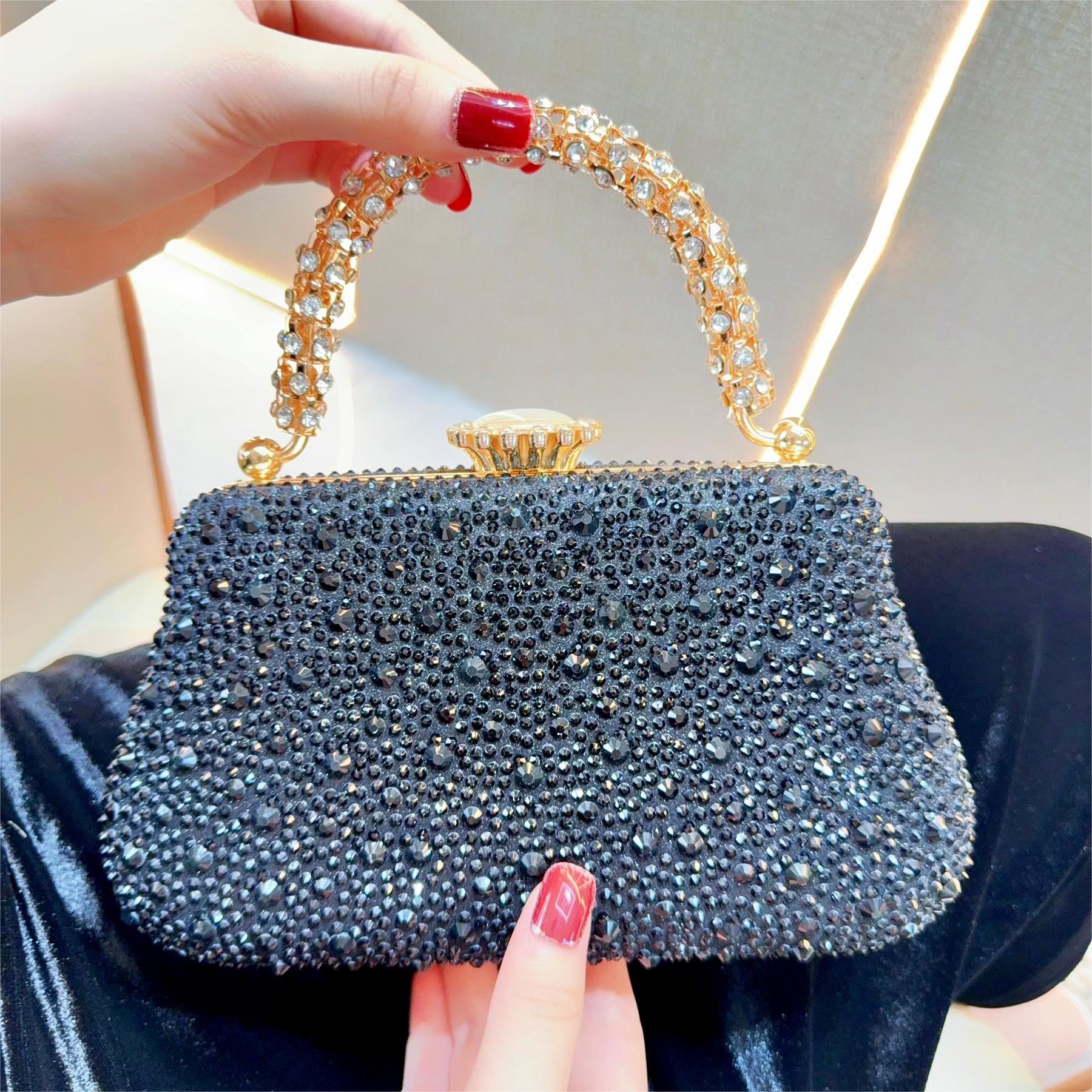 Bolso de Noche con Diamantes - Clutch Elegante para Gala y Banquete