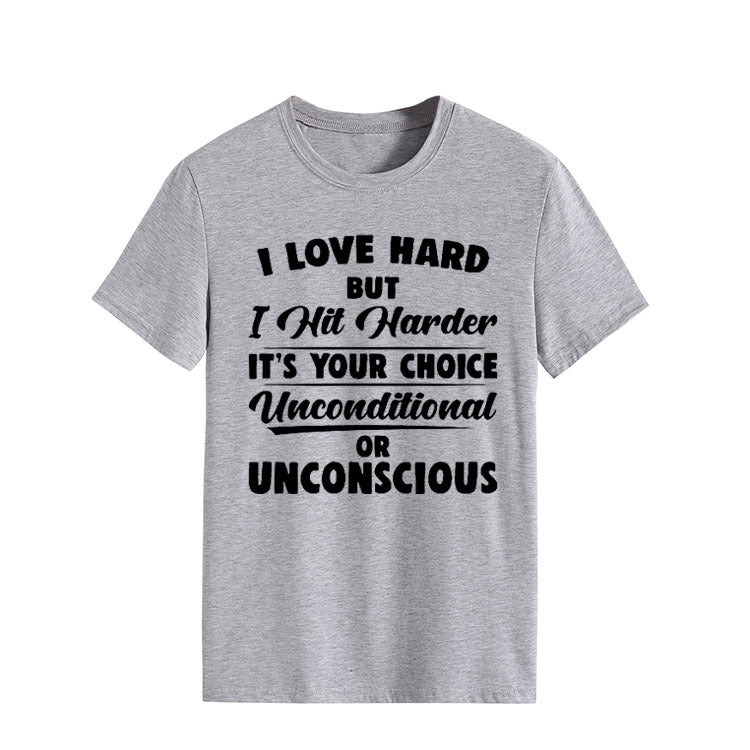 Camiseta Manga Corta Frase — Estilo Americano Casual Mujer 2026
