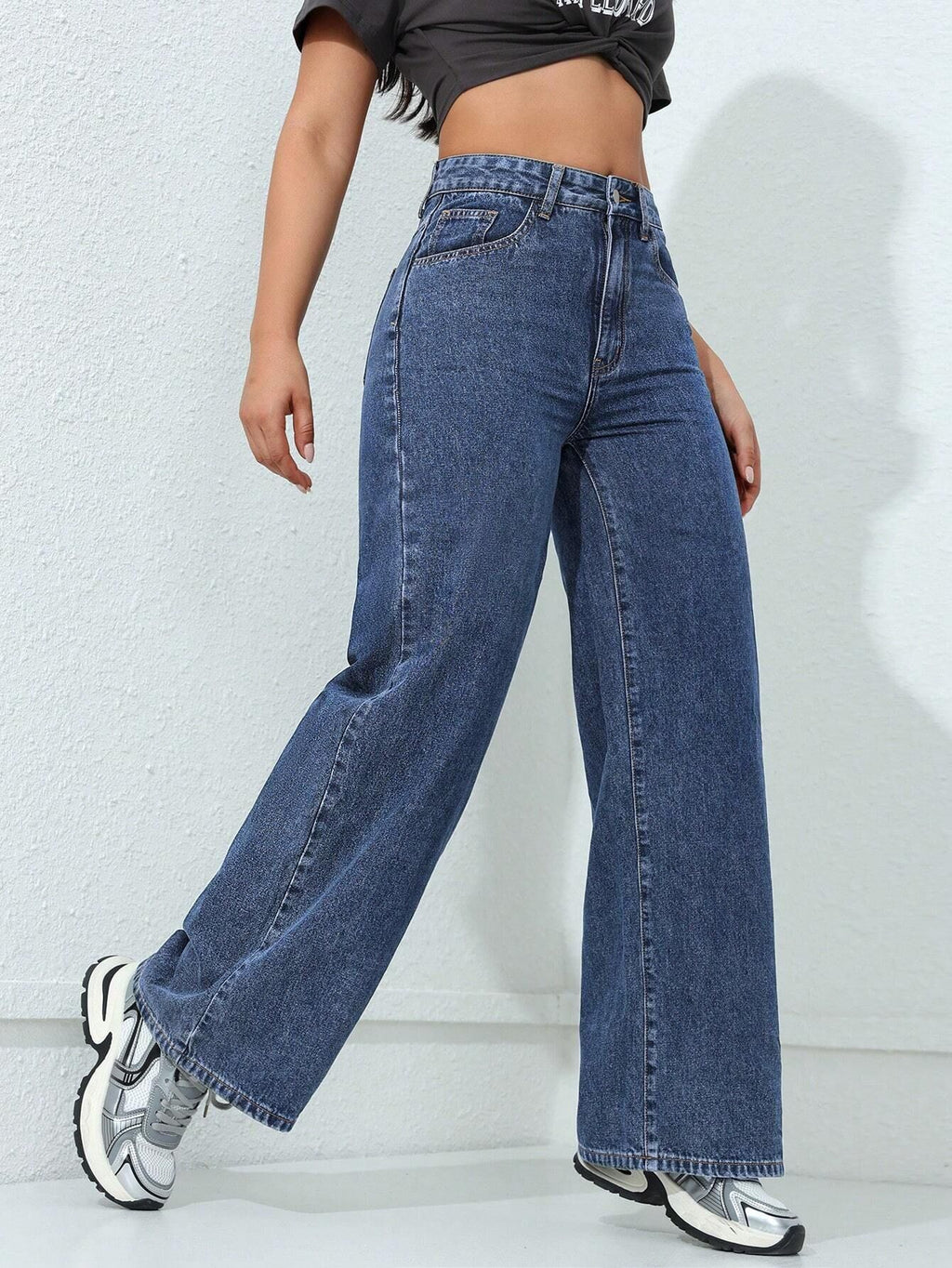 Jeans Wide Leg Americanos — Lavado Suelto Estilizador Mujer 2026