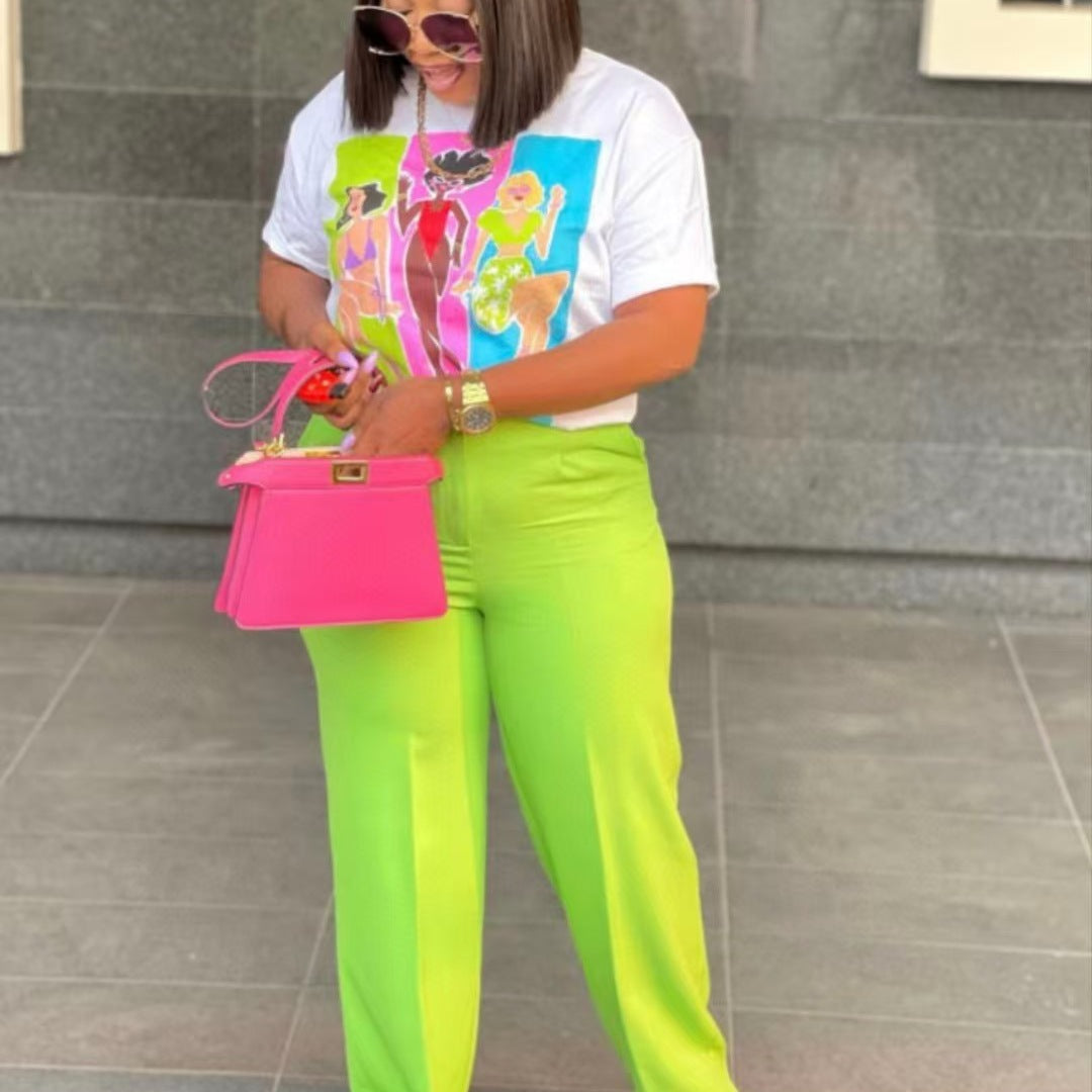 Camiseta Algodón Puro 300g — Estilo Americano Suelta Tendencia Mujer 2026