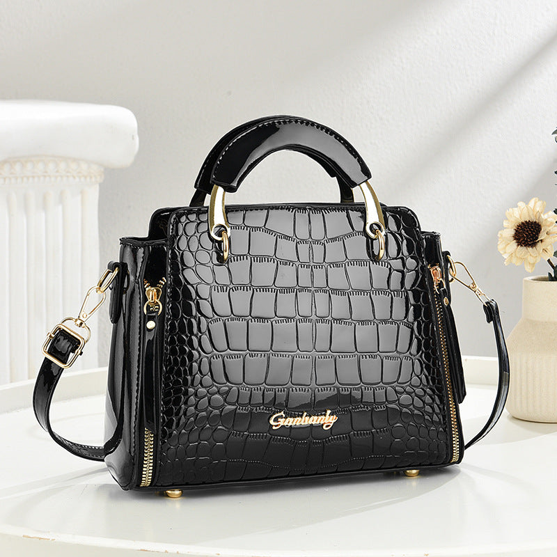 Bolso Estampado Piedra Cuadrado - Bandolera Hombro Elegante 2025