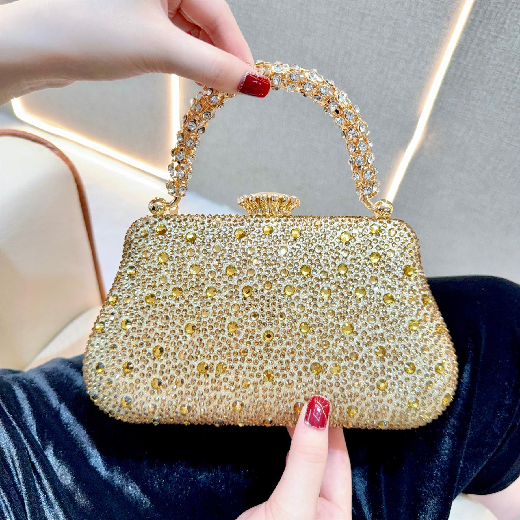 Bolso de Noche con Diamantes - Clutch Elegante para Gala y Banquete