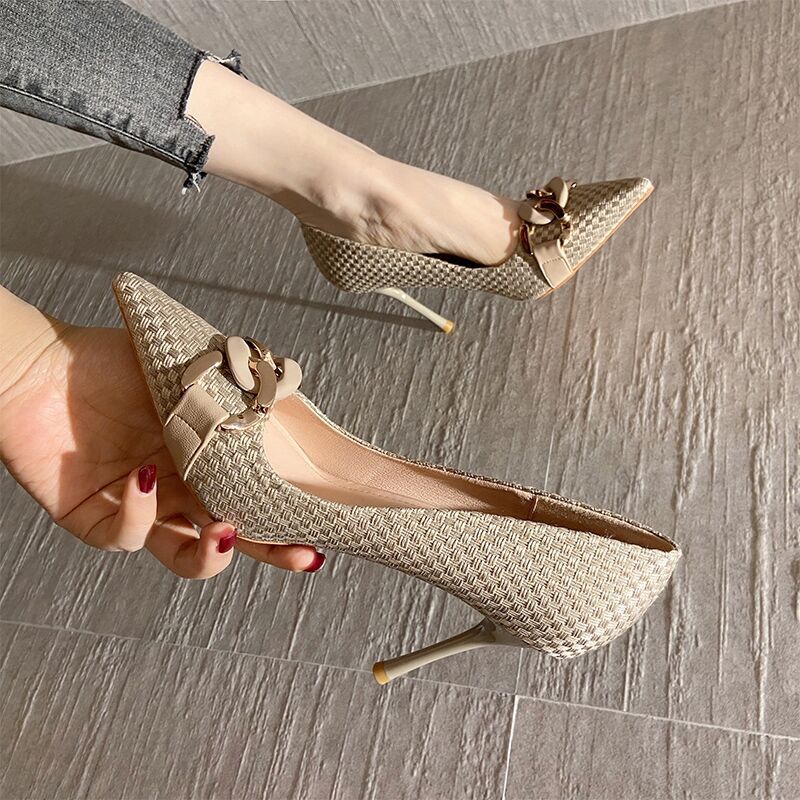 Tacones French Stiletto | Punta Fina Boca Baja | Zapatos Sexy Elegantes Mujer 2024