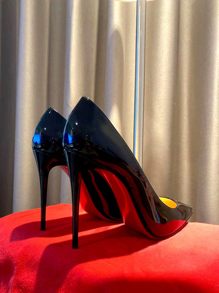 Zapatos de Tacón Alto Negros | Cuero Charol | Estilo Sexy Noche