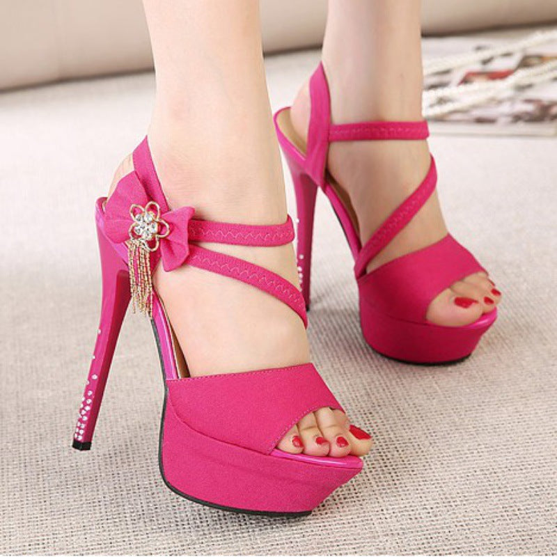 Tacones Stiletto con Rhinestone | Plataforma Gruesa | Nightclub Princess 2024