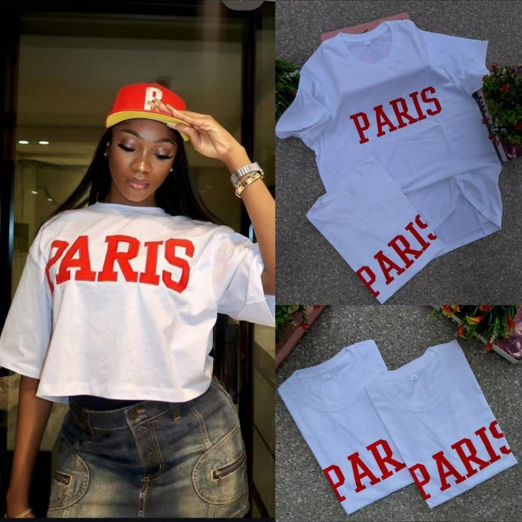 Camiseta Algodón Puro 300g — Estilo Americano Suelta Tendencia Mujer 2026