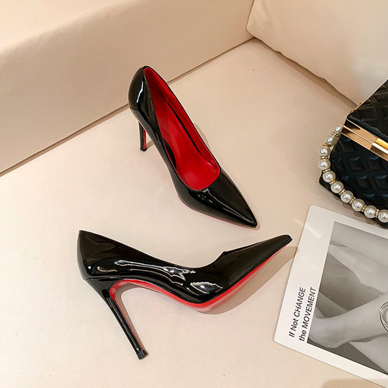 Zapatos de Tacón Alto Negros | Cuero Charol | Estilo Sexy Noche