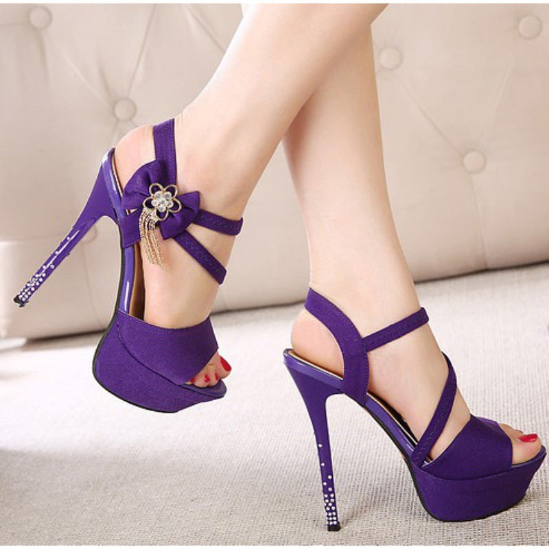 Tacones Stiletto con Rhinestone | Plataforma Gruesa | Nightclub Princess 2024