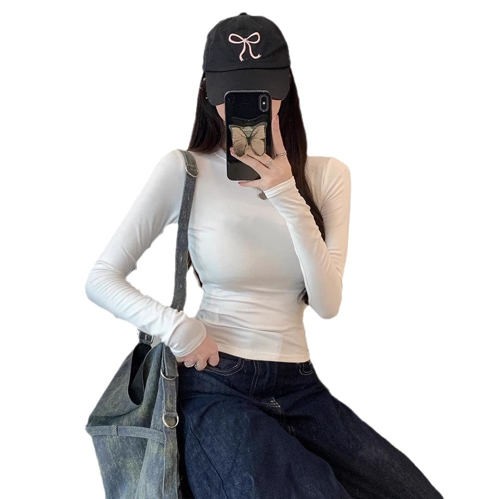 Camiseta Manga Larga Slim Fit Cintura Marcada — Hot Girl Mujer Primavera 2026