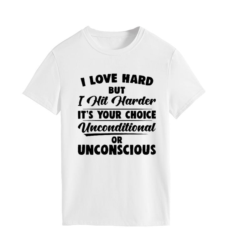 Camiseta Manga Corta Frase — Estilo Americano Casual Mujer 2026