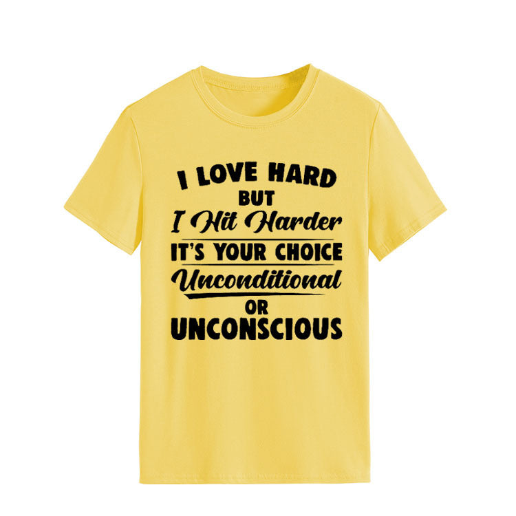 Camiseta Manga Corta Frase — Estilo Americano Casual Mujer 2026