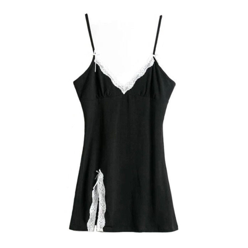 Sexy Lace Camisole Nightdress with Chest Pad – Cute Slim Fit