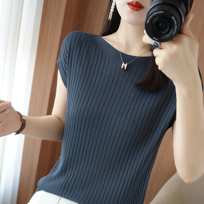 Camiseta Manga Corta Suelta Todo Combina — Exterior Verano Mujer 2026