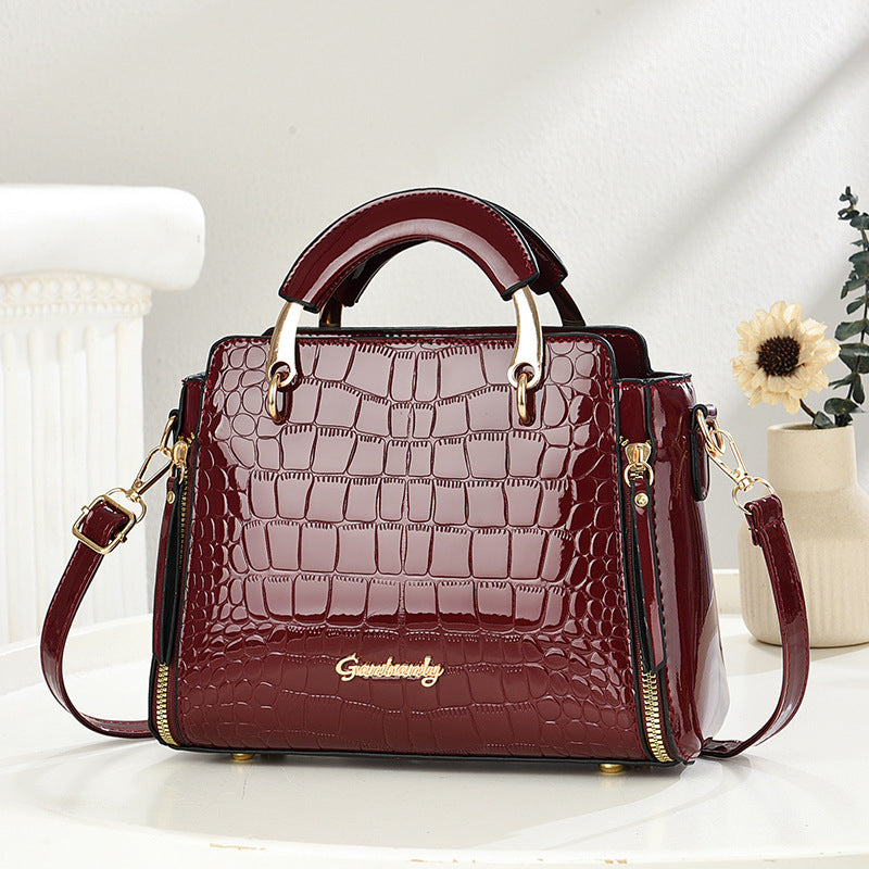 Bolso Estampado Piedra Cuadrado - Bandolera Hombro Elegante 2025