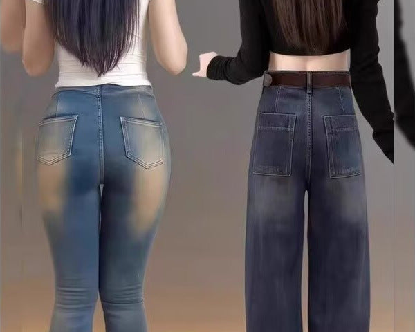 Jeans Pierna Ancha Talla Grande — Corte Pera Banana Suelto Mujer 2026