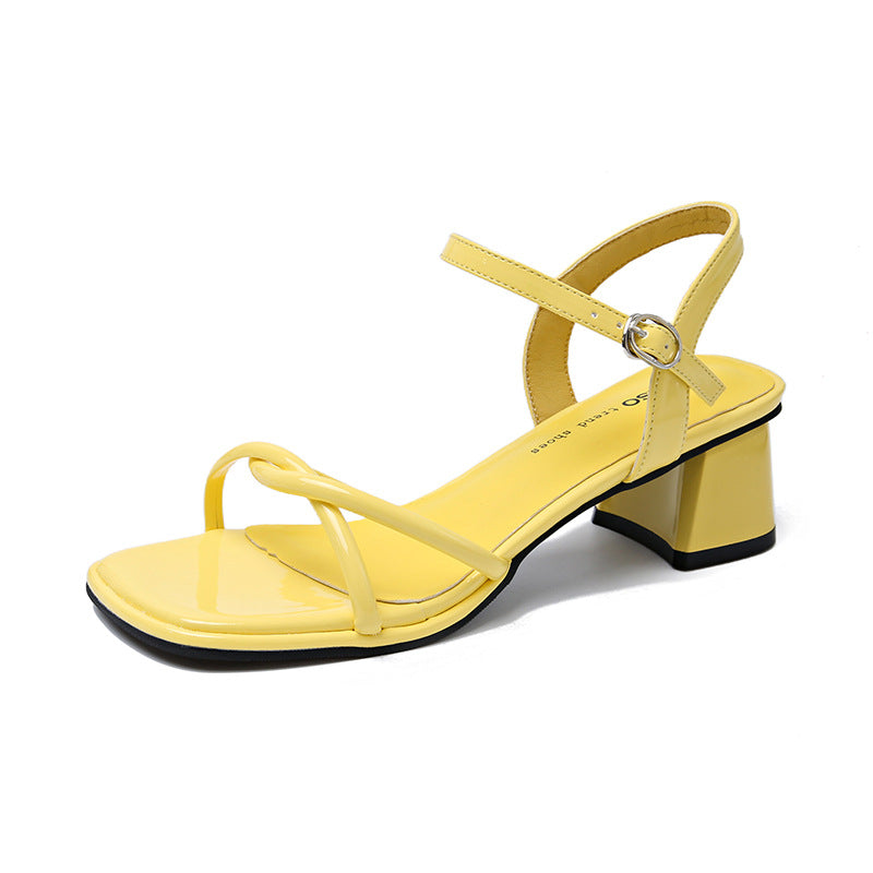 Sandalias de Tacón Medio Estilo Francés | Plateadas Elegantes 2025