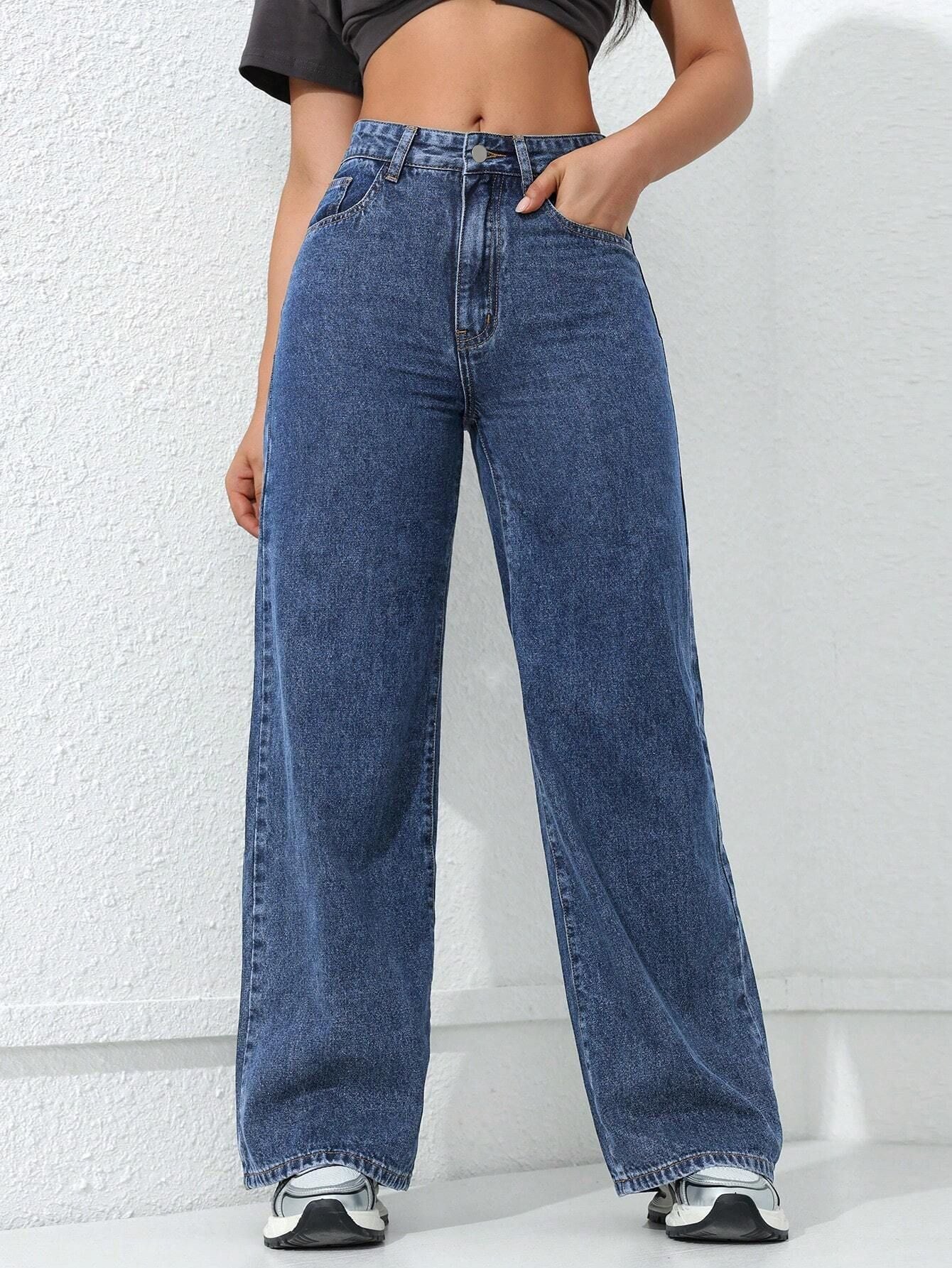 Jeans Wide Leg Americanos — Lavado Suelto Estilizador Mujer 2026