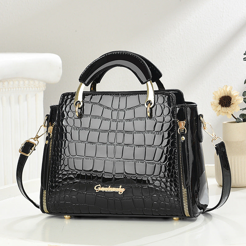 Bolso Estampado Piedra Cuadrado - Bandolera Hombro Elegante 2025
