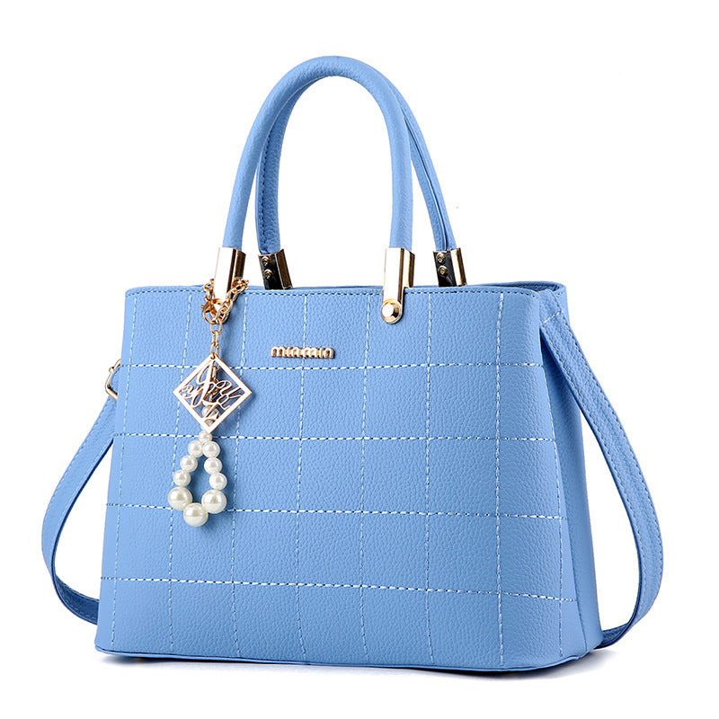 Bolso Tote Bordado Cuadros Gran Capacidad - Bandolera Hombro Mujer