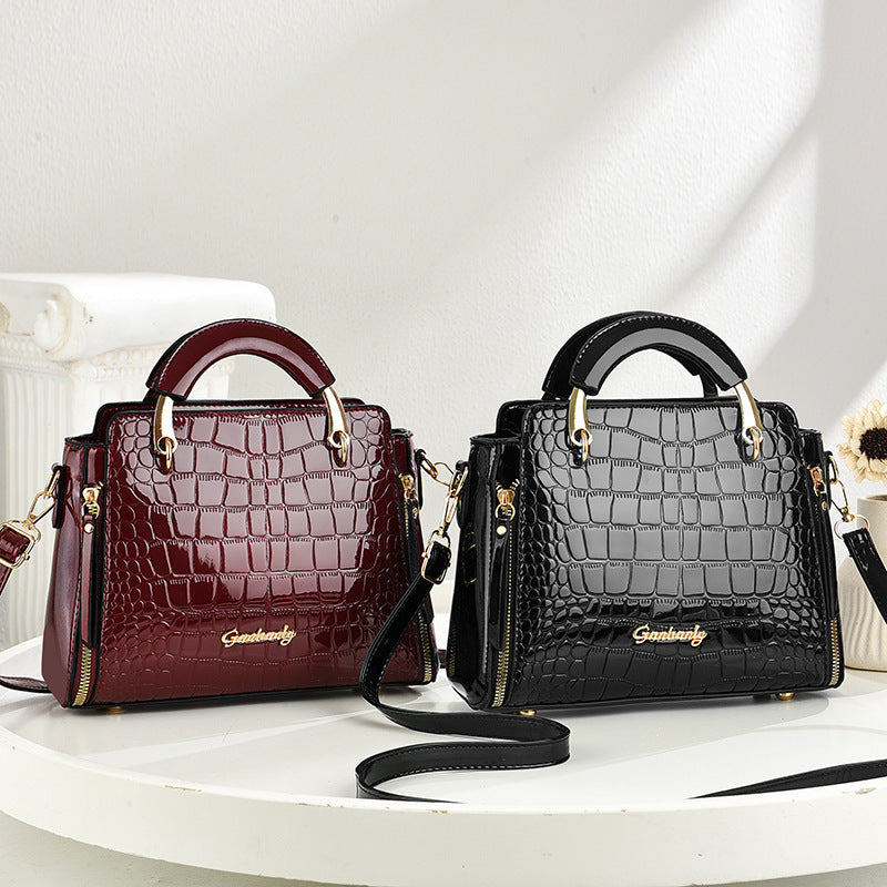 Bolso Estampado Piedra Cuadrado - Bandolera Hombro Elegante 2025