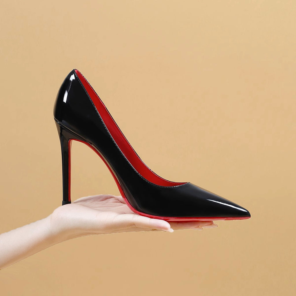 Zapatos de Tacón Alto Negros | Cuero Charol | Estilo Sexy Noche