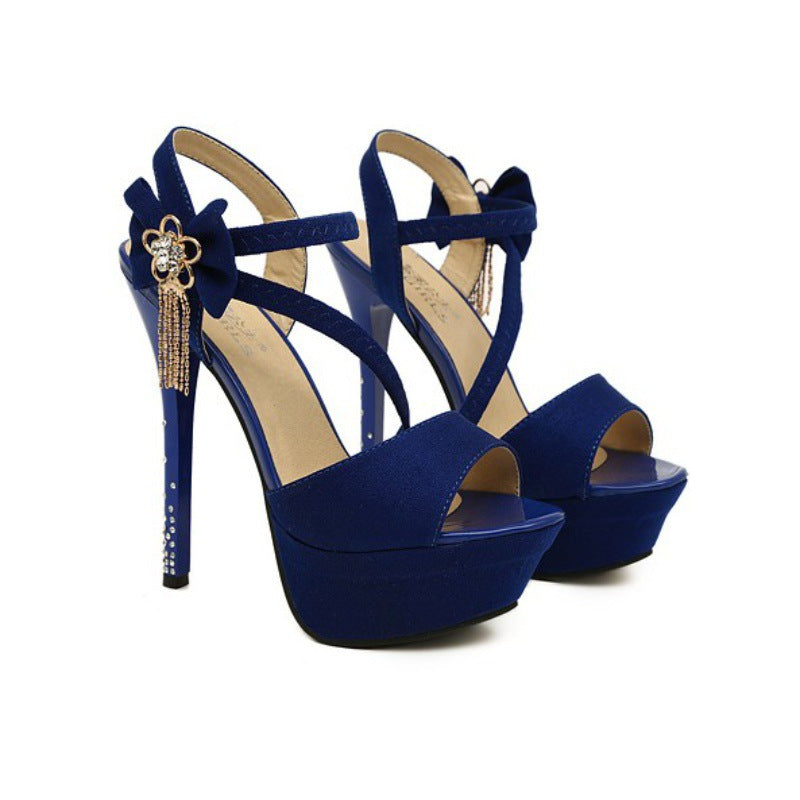 Tacones Stiletto con Rhinestone | Plataforma Gruesa | Nightclub Princess 2024