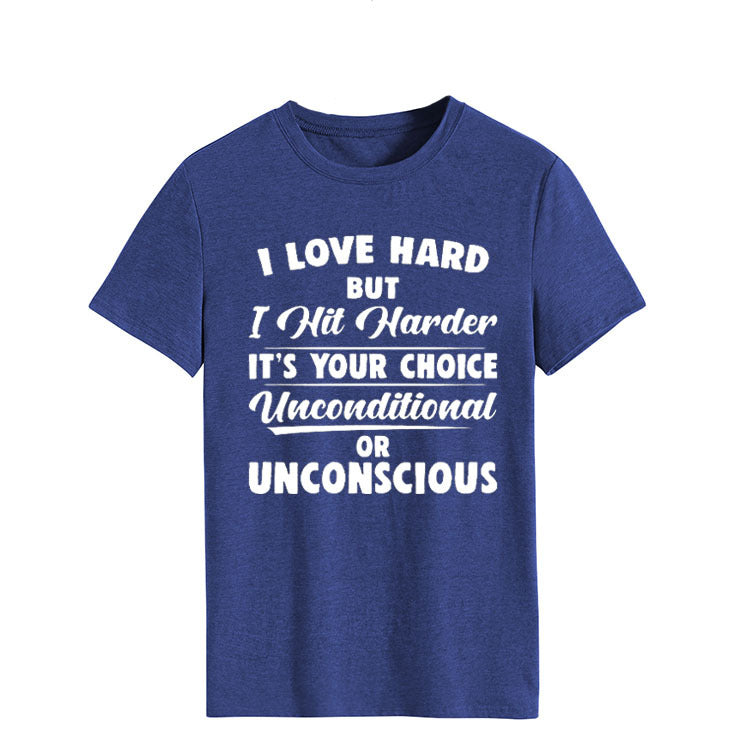 Camiseta Manga Corta Frase — Estilo Americano Casual Mujer 2026