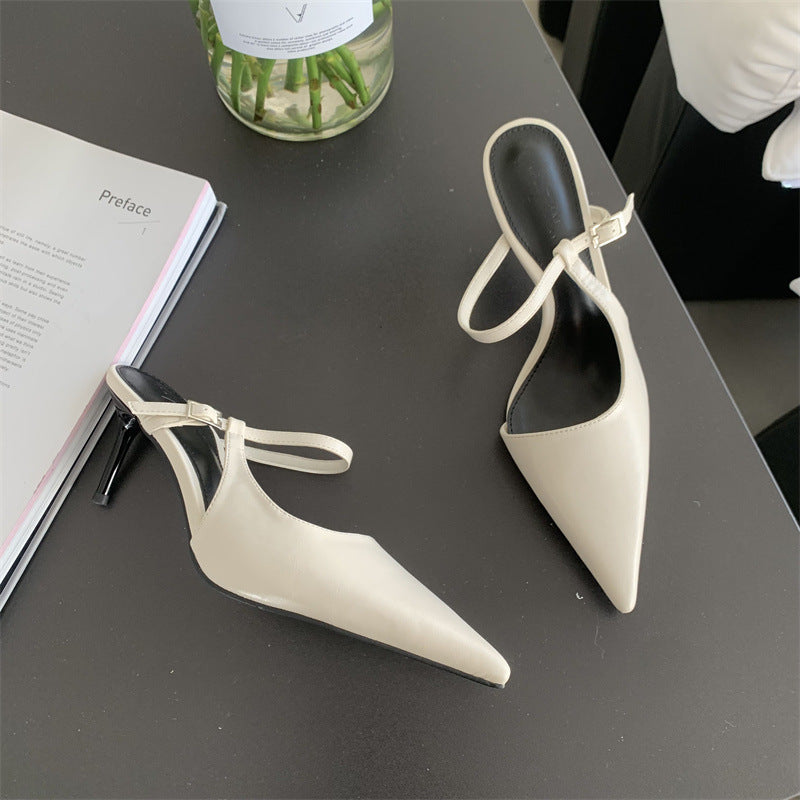 Tacones Stiletto con Hebilla | Punta Fina Retro | Sandalias Sexy Elegantes 2025