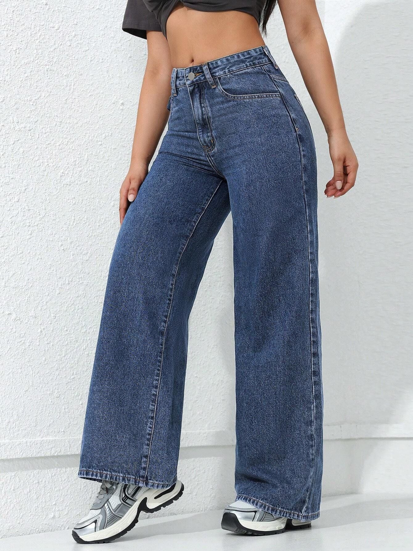 Jeans Wide Leg Americanos — Lavado Suelto Estilizador Mujer 2026