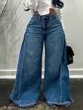 Jeans Wide Leg Vintage Y2K — Acampanados Largos Mujer